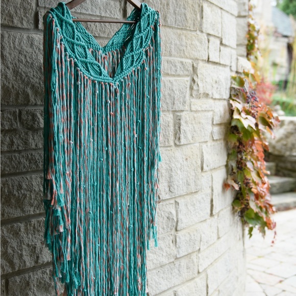 Handmade Macrame Poncho - Picture 1 of 11